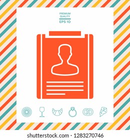 Resume symbol icon. Graphic elements for your design