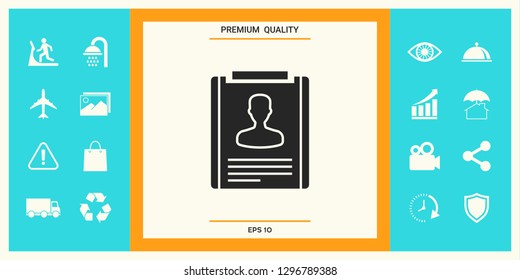 Resume symbol icon. Graphic elements for your design
