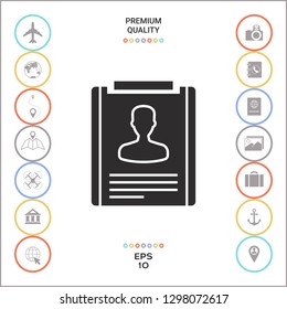Resume symbol icon. Graphic elements for your design