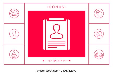 Resume symbol icon. Graphic elements for your design