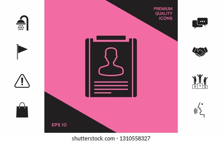 Resume symbol icon. Graphic elements for your design