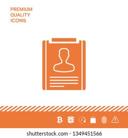 Resume symbol icon. Graphic elements for your design