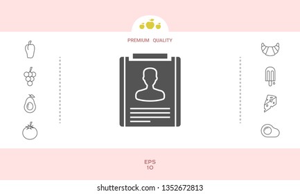 Resume symbol icon. Graphic elements for your design