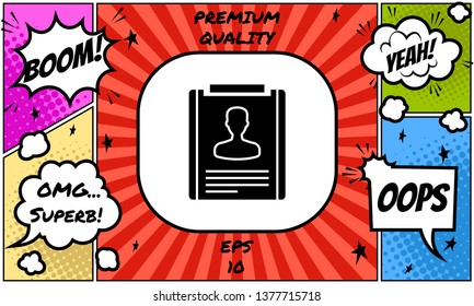 Resume symbol icon. Graphic elements for your design