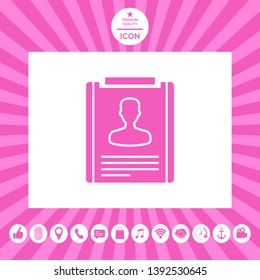 Resume symbol icon. Graphic elements for your design