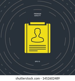 Resume symbol icon. Graphic elements for your design