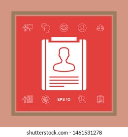 Resume symbol icon. Graphic elements for your design