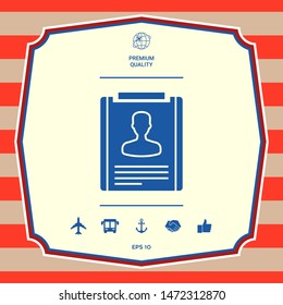 Resume symbol icon. Graphic elements for your design