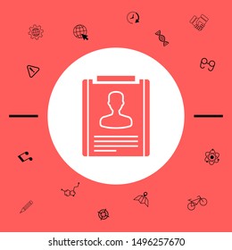 Resume symbol icon. Graphic elements for your design