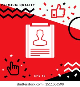 Resume symbol icon. Graphic elements for your design