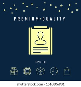 Resume symbol icon. Graphic elements for your design
