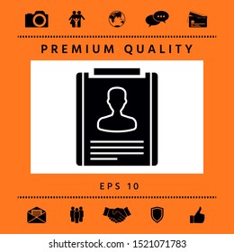 Resume symbol icon. Graphic elements for your design
