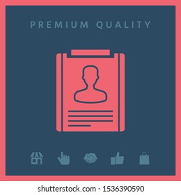 Resume symbol icon. Graphic elements for your design