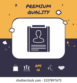 Resume symbol icon. Graphic elements for your design