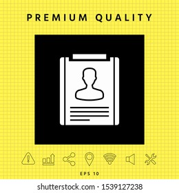 Resume symbol icon. Graphic elements for your design