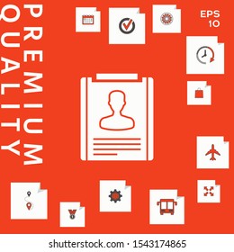 Resume symbol icon. Graphic elements for your design