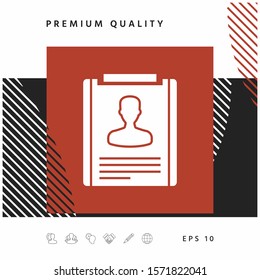 Resume symbol icon. Graphic elements for your design