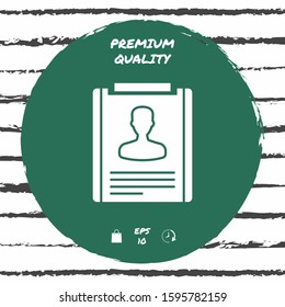 Resume symbol icon. Graphic elements for your design