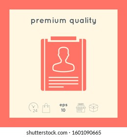 Resume symbol icon. Graphic elements for your design