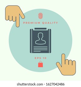 Resume symbol icon. Graphic elements for your design