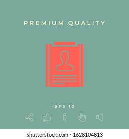 Resume symbol icon. Graphic elements for your design