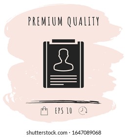 Resume symbol icon. Graphic elements for your design