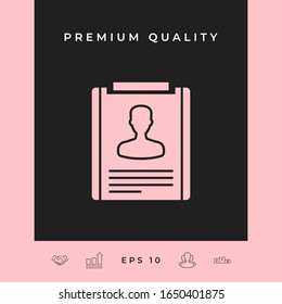 Resume symbol icon. Graphic elements for your design