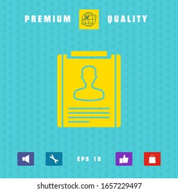 Resume symbol icon. Graphic elements for your design