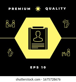 Resume symbol icon. Graphic elements for your design