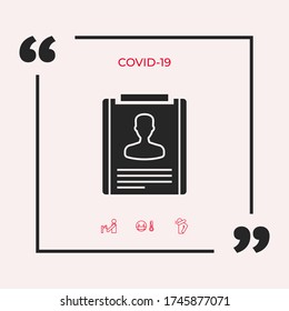 Resume symbol icon. Graphic elements for your design