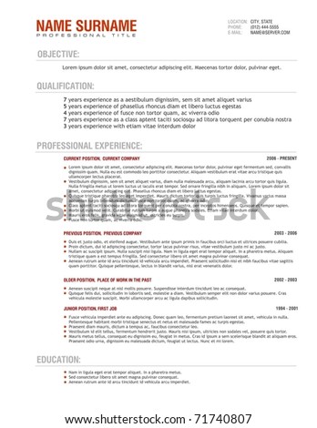 Resume template