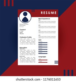 resume template, clear design