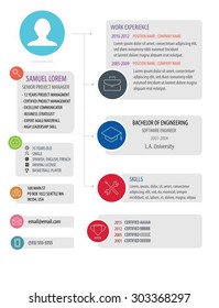 resume template - colorful version