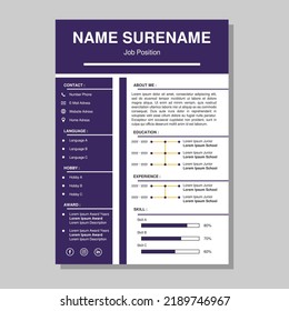 Resume Template Curriculum Vitae Design