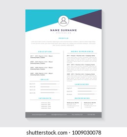 Resume template, CV