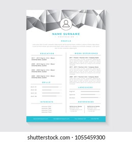 Resume template, CV