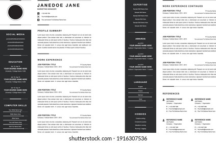 Resume Template CV with Photo