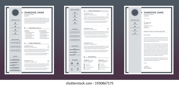 Resume Template CV with Photo