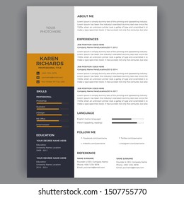 Resume template / Cv Vector 