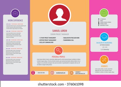 resume template - light color version