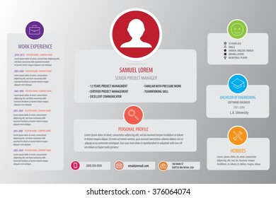 resume template - light color version