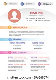 resume template - light color version
