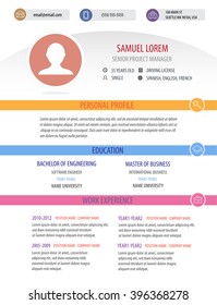 resume template - light color version