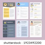 Resume template. Modern clean design layout for corporate managers curriculum vitae garish vector