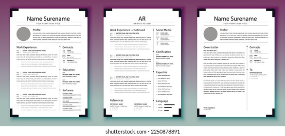 Resume Template with Photo, Professional Resume Template