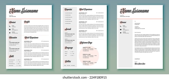 Resume Template, Professional Modern Resume Template for Word