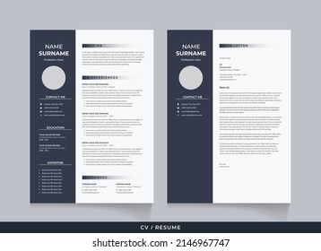 Resume template. Simple elegant style