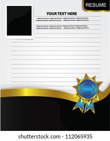 Resume template,Vector