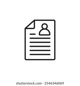 Resume thin line vector icon
