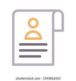 resume vector color line icon 
